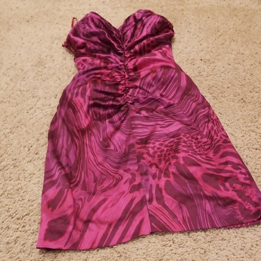 Purple leapord /strip animal print mini